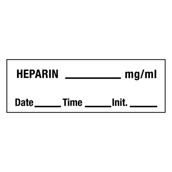 Heparin_mg/ml DTI 1/2 x 500 White w/Black